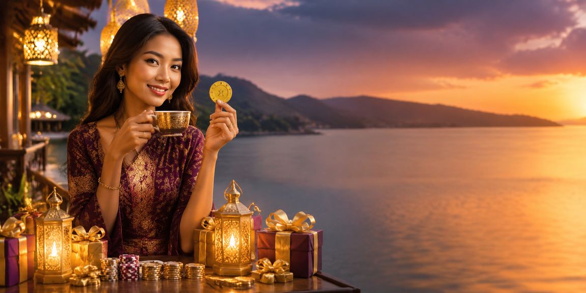 Suasana permainan casino di kafe bergaya Vietnam dengan atmosfer santai dan modern