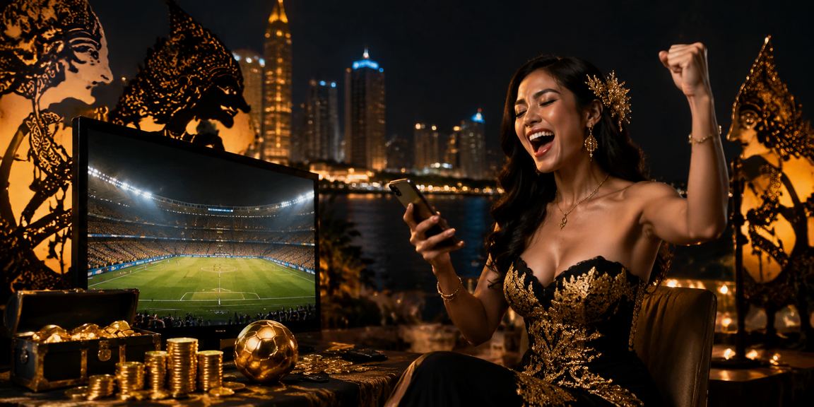 Suasana festival taruhan sepak bola yang meriah dengan keramaian penonton dan suasana sportif